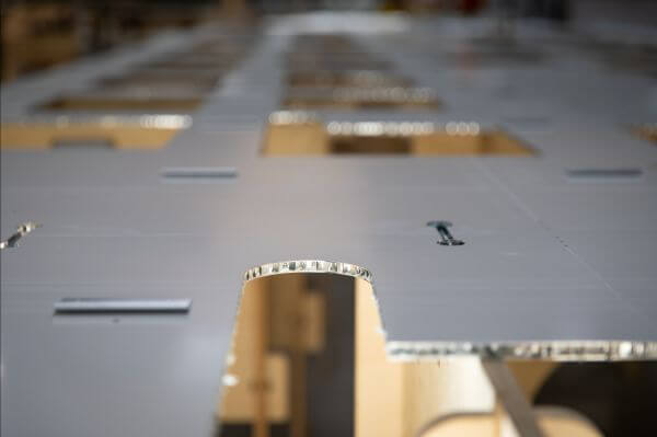 In-detail view of panoramic ceiling for luxury yacht - a custom solution of the highest quality by bsw yachteinrichter