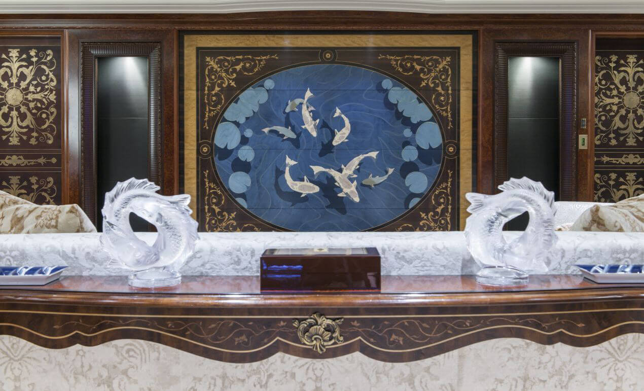 Premium-handcrafted sideboard: bsw yachteinrichter delivers the perfect yacht interior